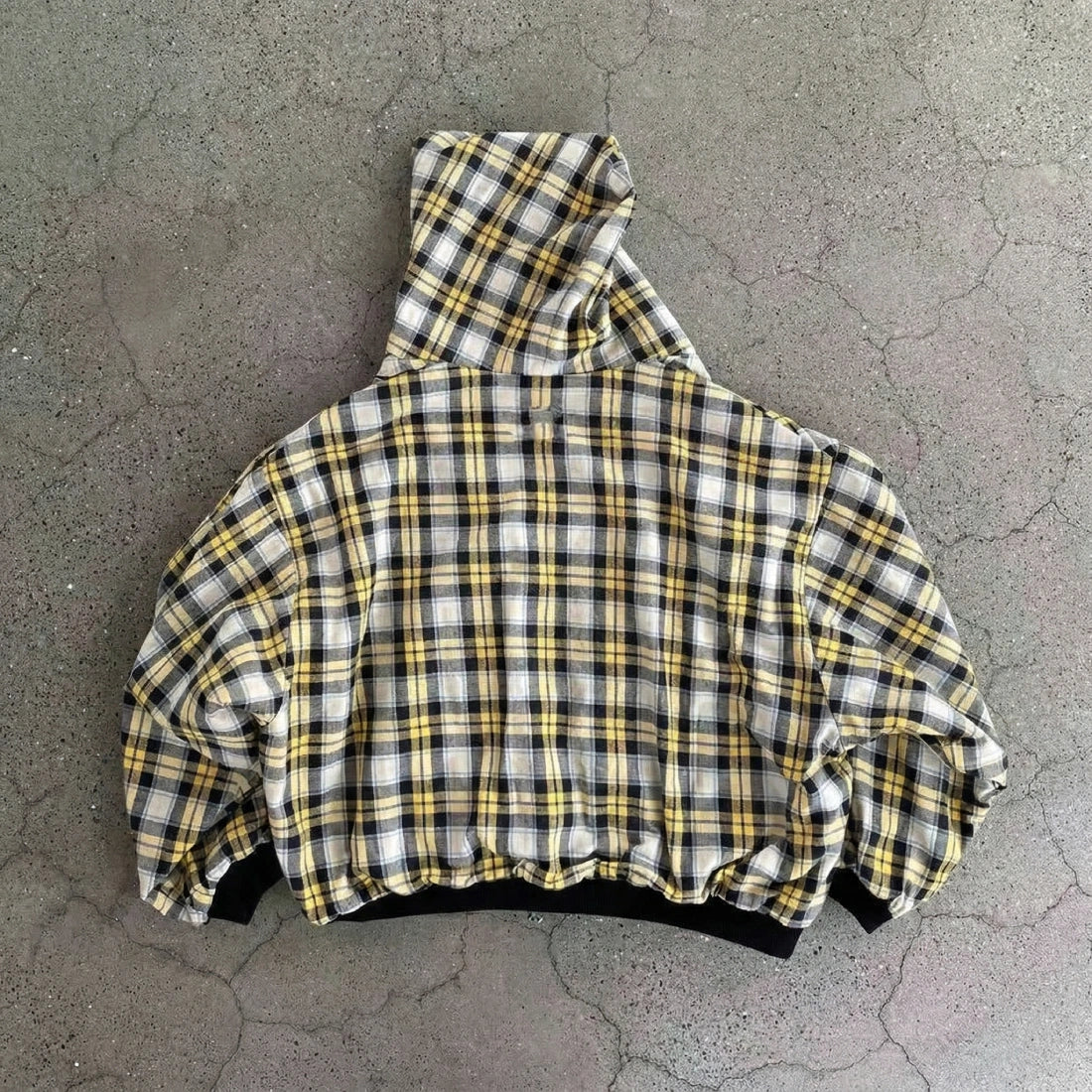 Plaid Reversible Zip-Up Hoodie