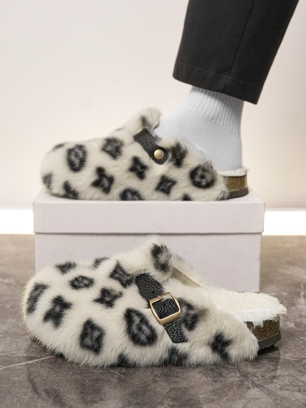 Monogram Fur Clogs