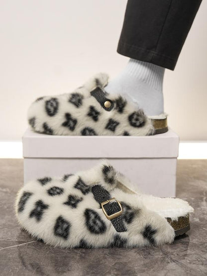 Monogram Fur Clogs